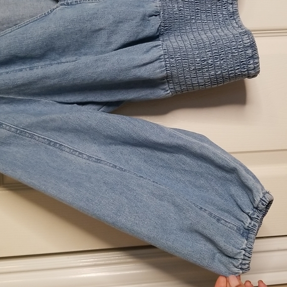 Forever 21 Blue Denim Bell Longsleeve Top - Picture 3 of 13